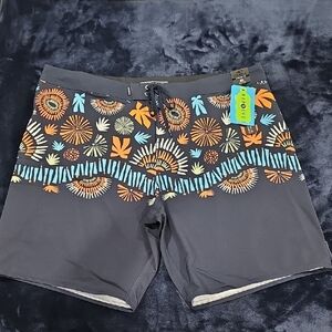 O'Neill Orange and Blue Board Shorts Swim